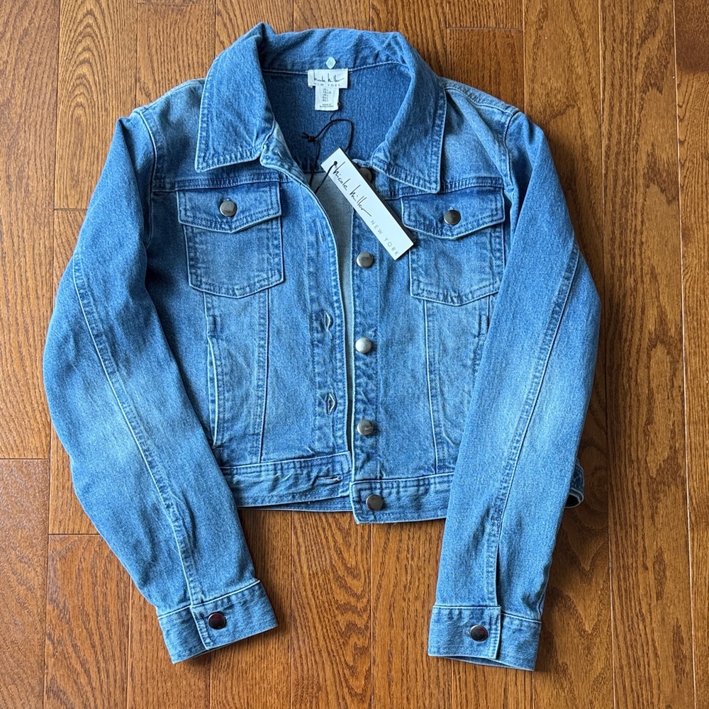Nicole Miller Light Blue Denim Jean Jacket NWT